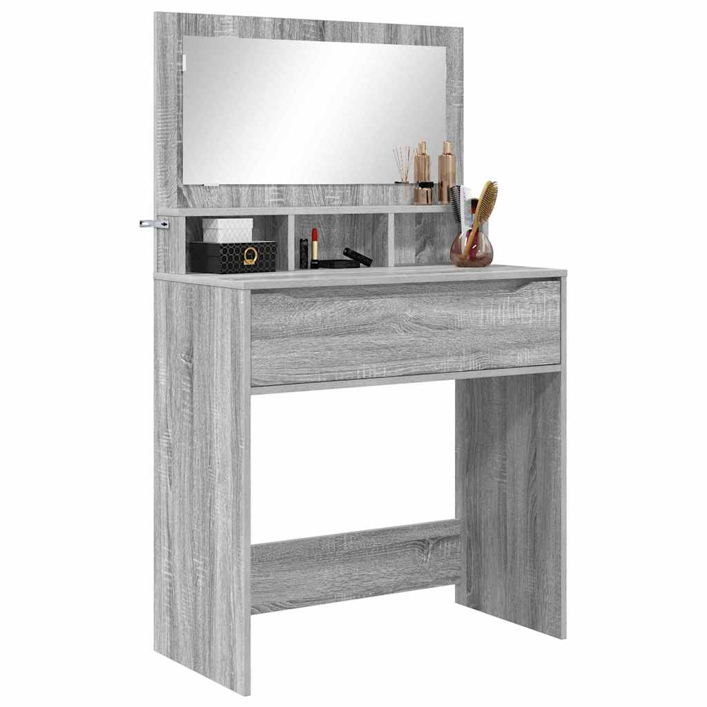 Soverom sminkebord Grå Sonoma 80 x 39,6 x 135 cm Konstruert tre