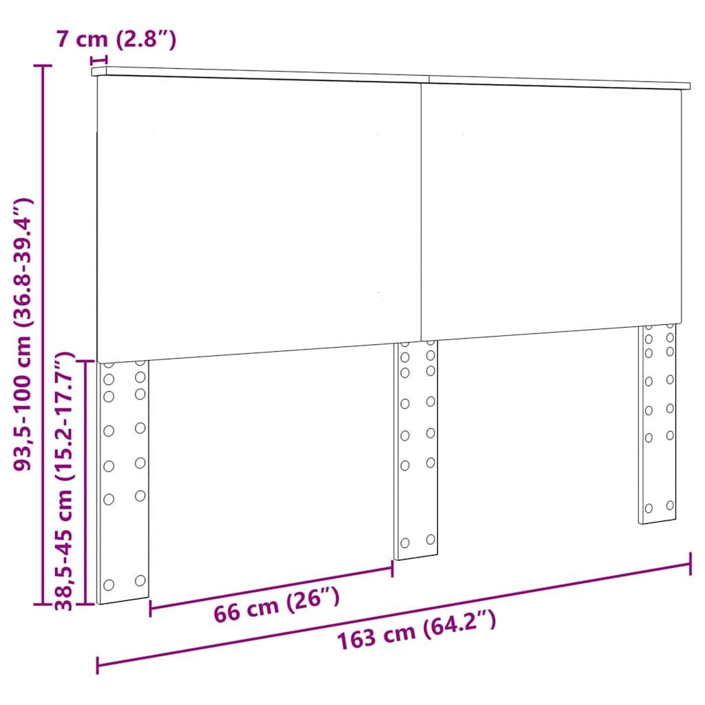 Hodegavl Sonoma eik 100 cm Konstruert tre