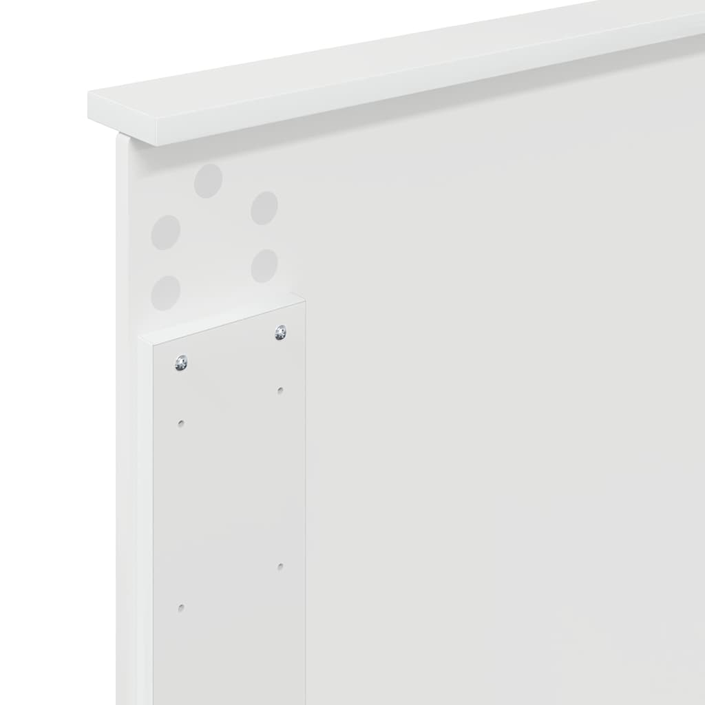 Hodegavl Glanset Hvit 100 cm Konstruert tre