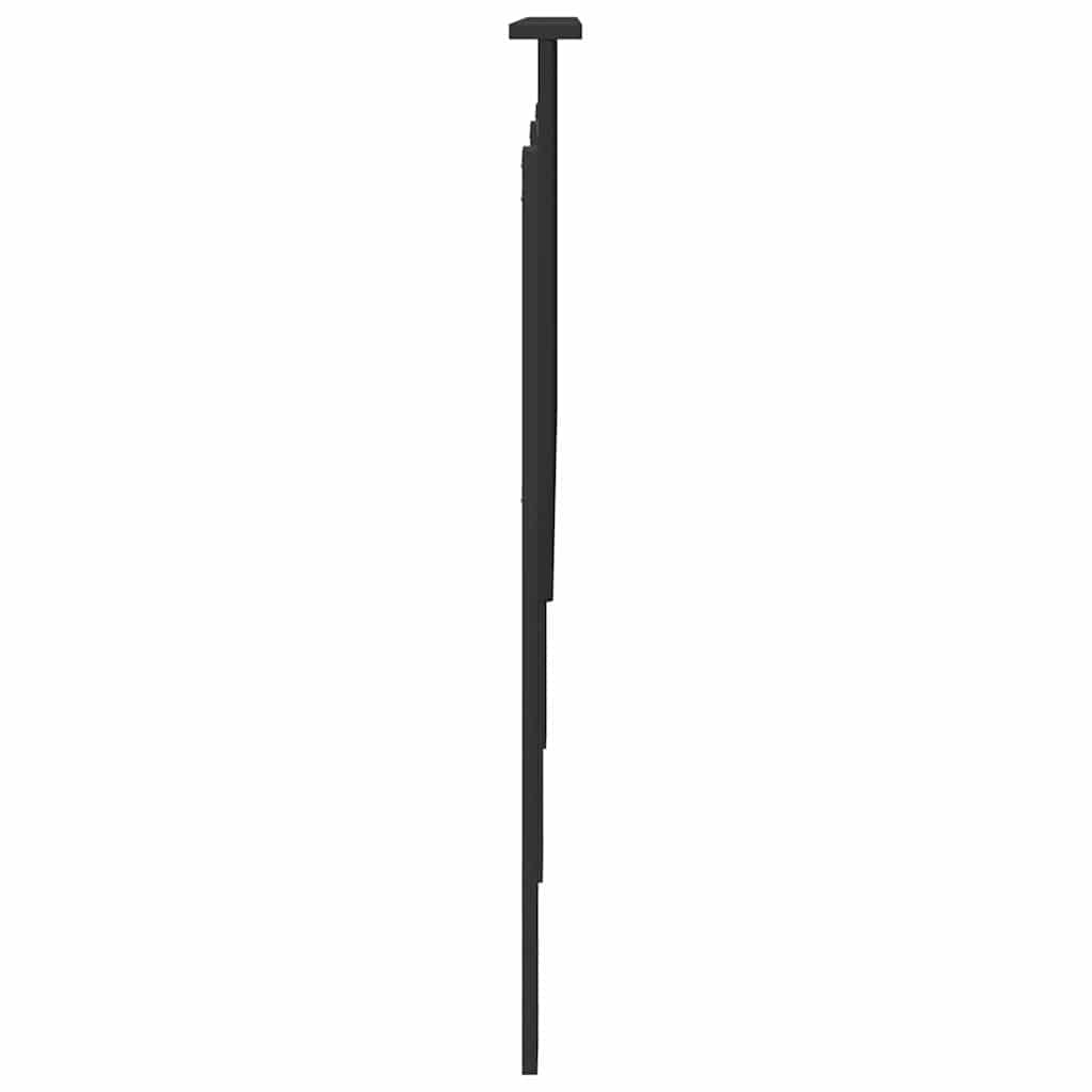 Hodegavl med hodegjerde Svart Eik 160 cm Konstruert tre