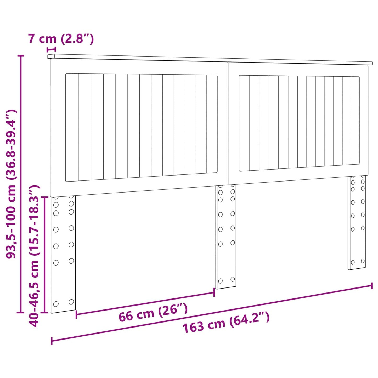 Hodegavl med hodegjerde Artisan Eik 160 cm Konstruert tre