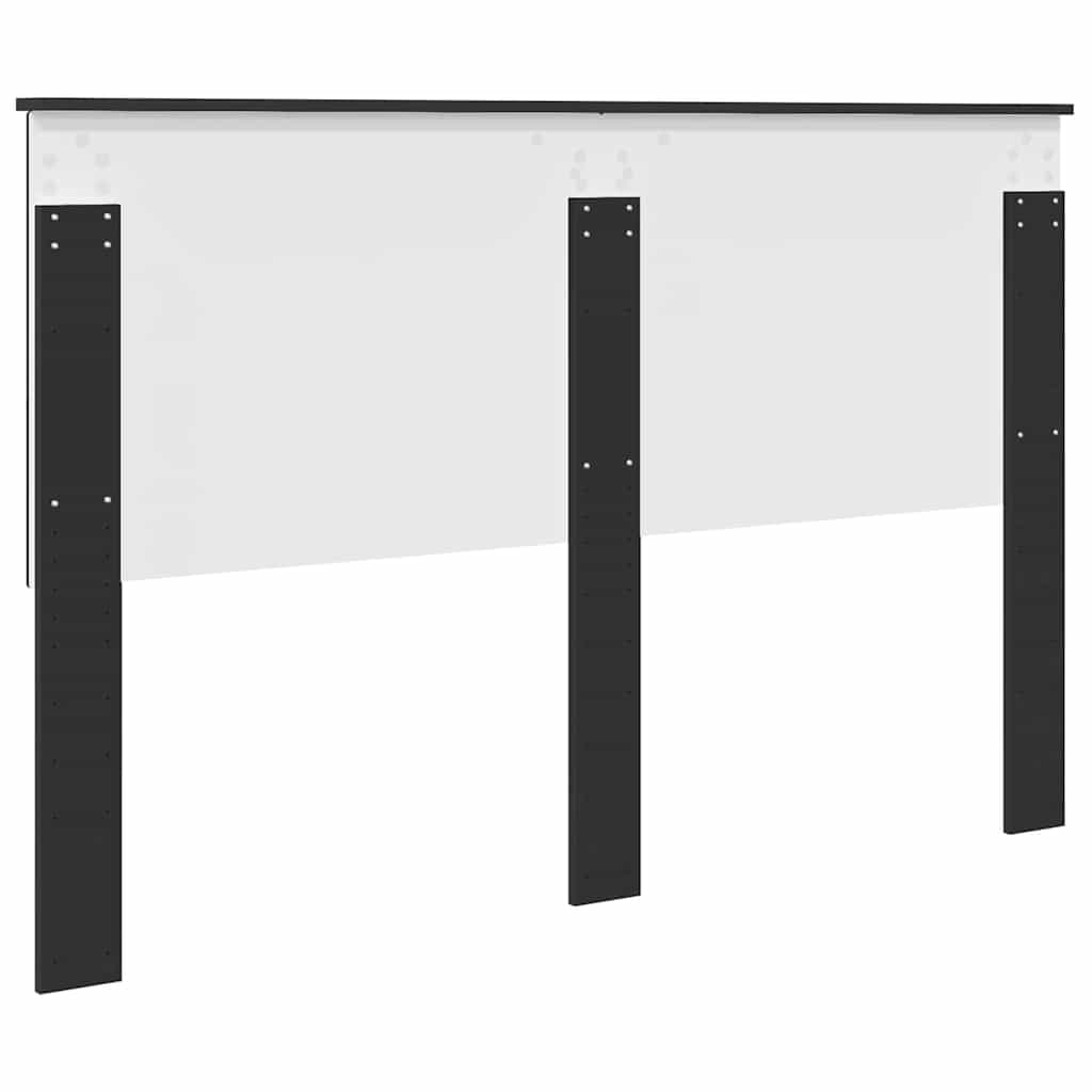Hodegavl med hodegjerde Svart Eik 150 cm Konstruert tre