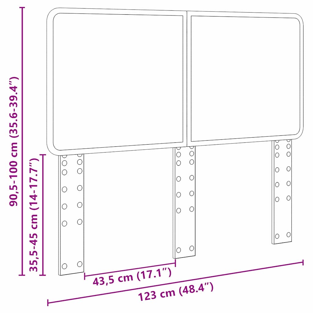 Hodegavl Betonggrå Konstruert tre