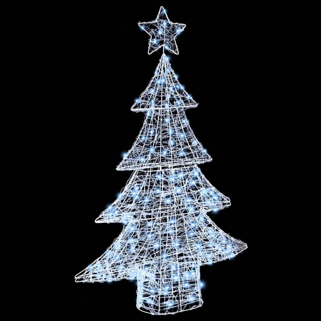 Juletre med 100 LED Kaldhvit 120 cm Akryl