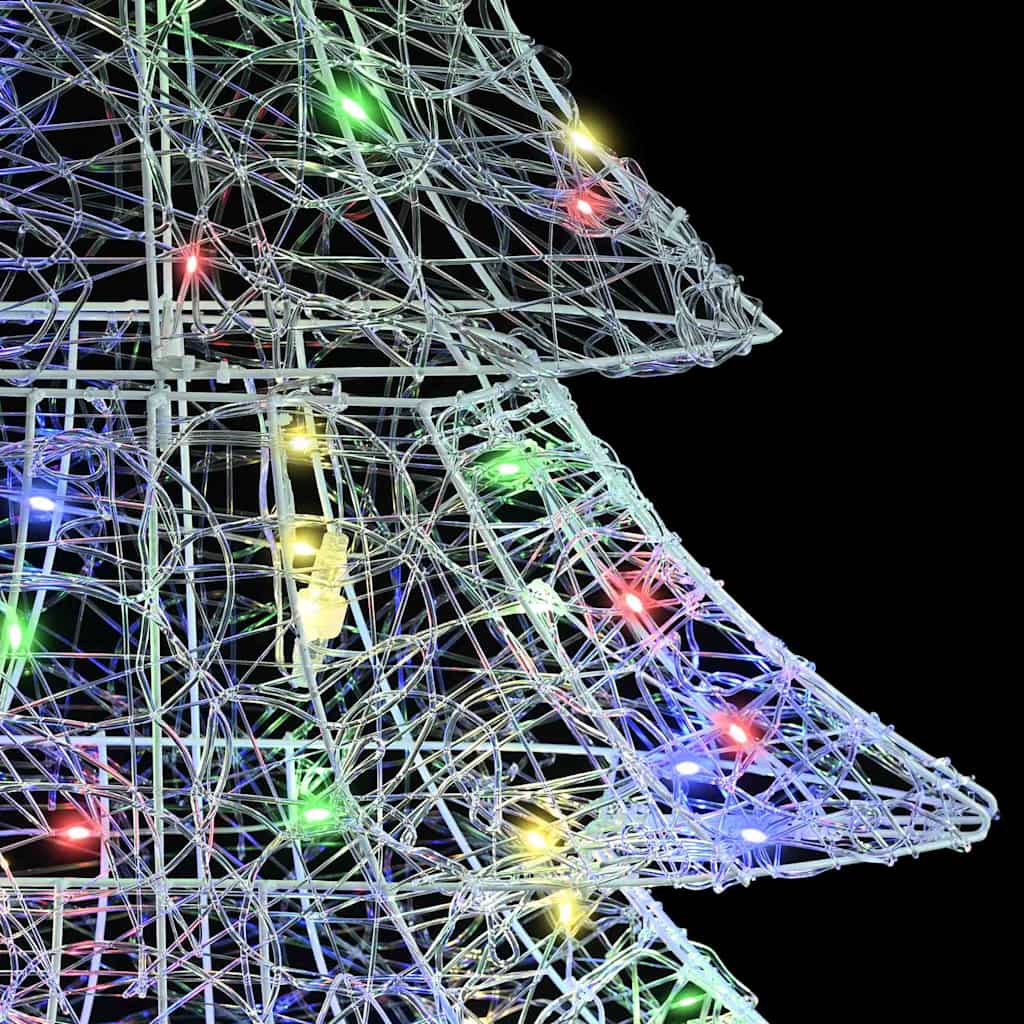 Juletre med 100 LED Flerfarget 120 cm Akryl