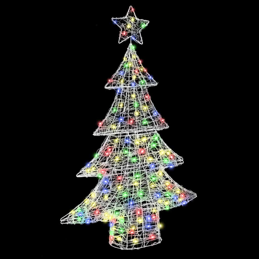 Juletre med 100 LED Flerfarget 120 cm Akryl