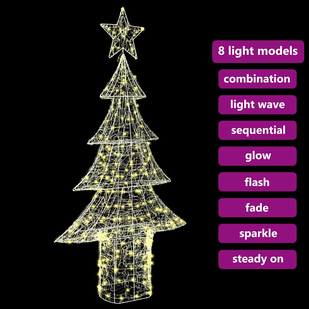 Juletre med 240 LED Varmhvit 150 cm Akryl