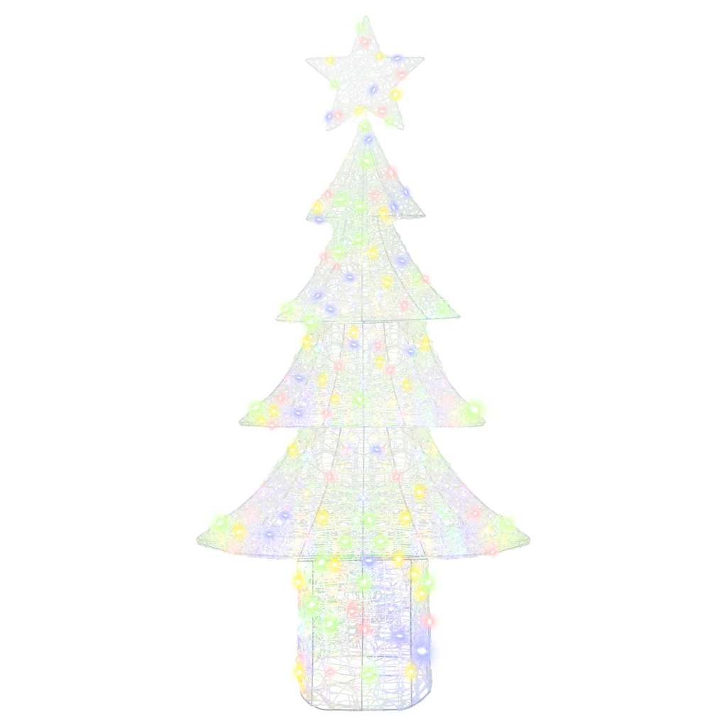Juletre med 240 LED Flerfarget 180 cm Akryl