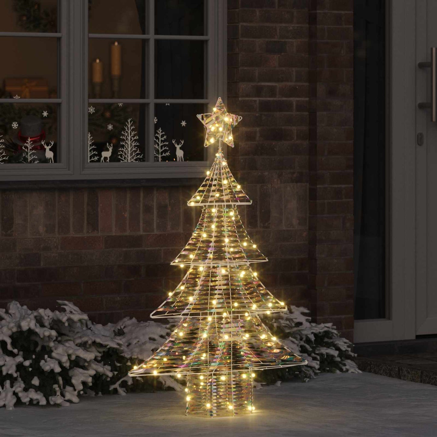 Juletre med 120 LED Varmhvit 120,5 cm PET