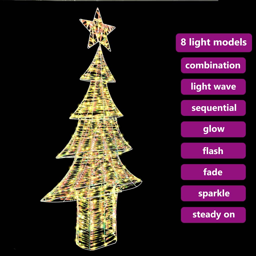 Juletre med 240 LED Varmhvit 181 cm PET