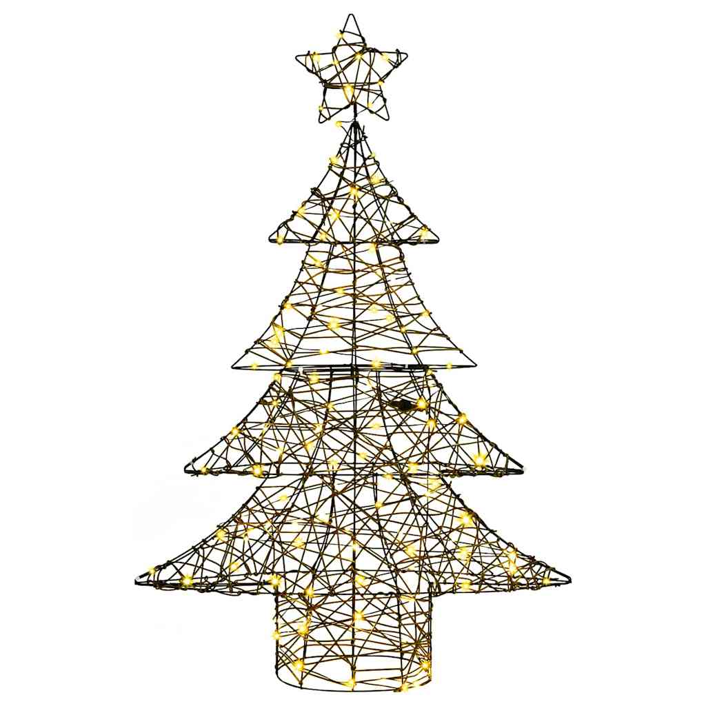 Juletre med 120 LED Varmhvit 150 cm Rotting