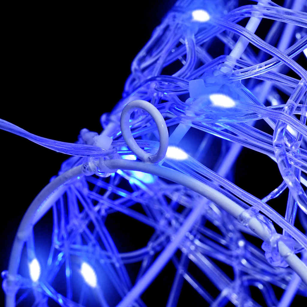 Rudolf hode med 140 LED Blå 68 x 36,5 x 62,5 cm Akryl