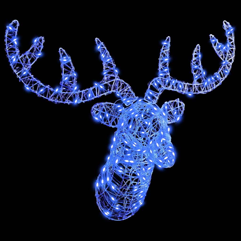 Rudolf hode med 140 LED Blå 68 x 36,5 x 62,5 cm Akryl