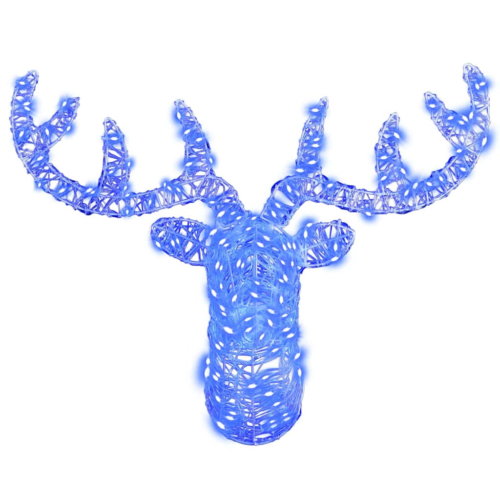 Rudolf hode med 140 LED Blå 68 x 36,5 x 62,5 cm Akryl
