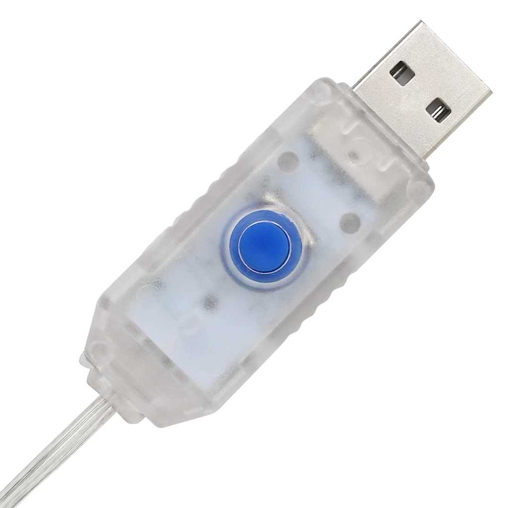 Gaveeske med 60 LED 3 pcs Varmhvit 20 x 20 x 20 cm Akryl
