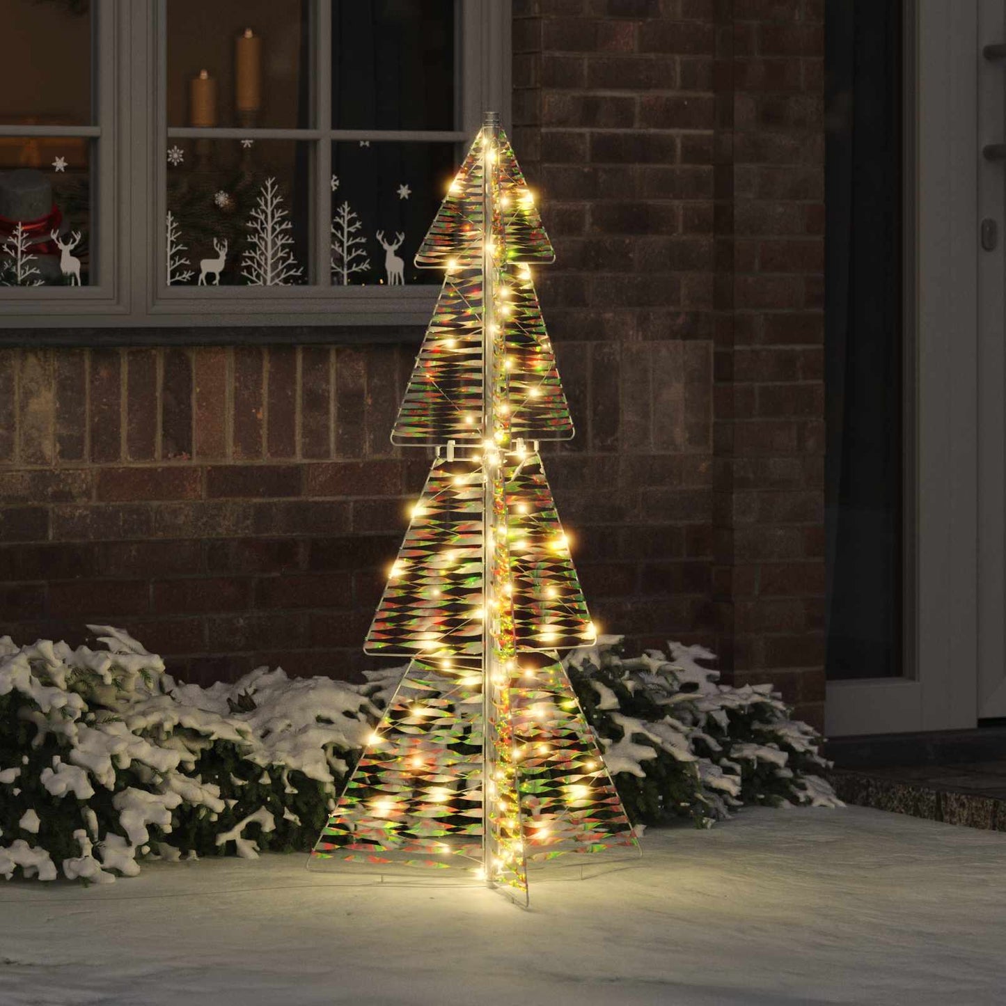 Juletre med 100 LED Varmhvit 120 cm PET