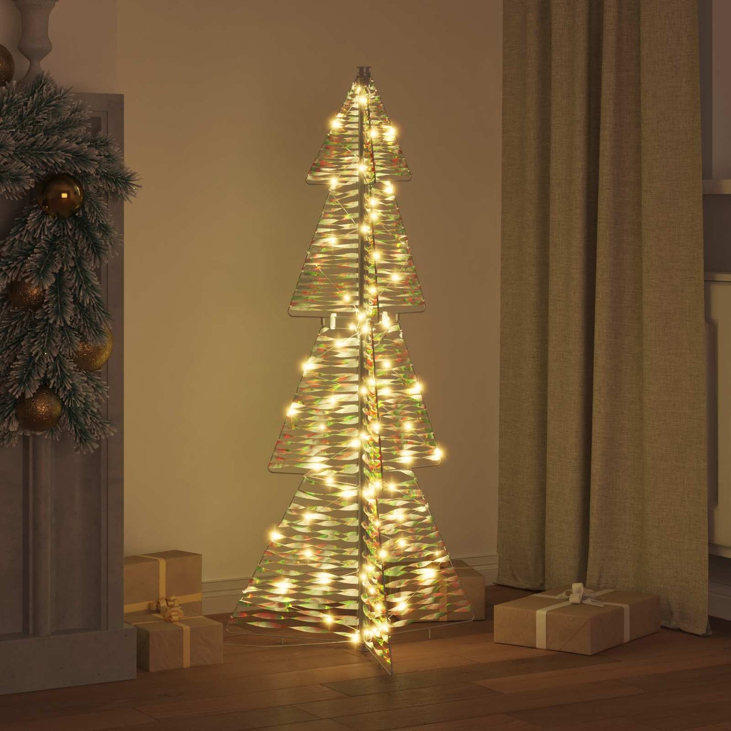Juletre med 100 LED Varmhvit 120 cm PET