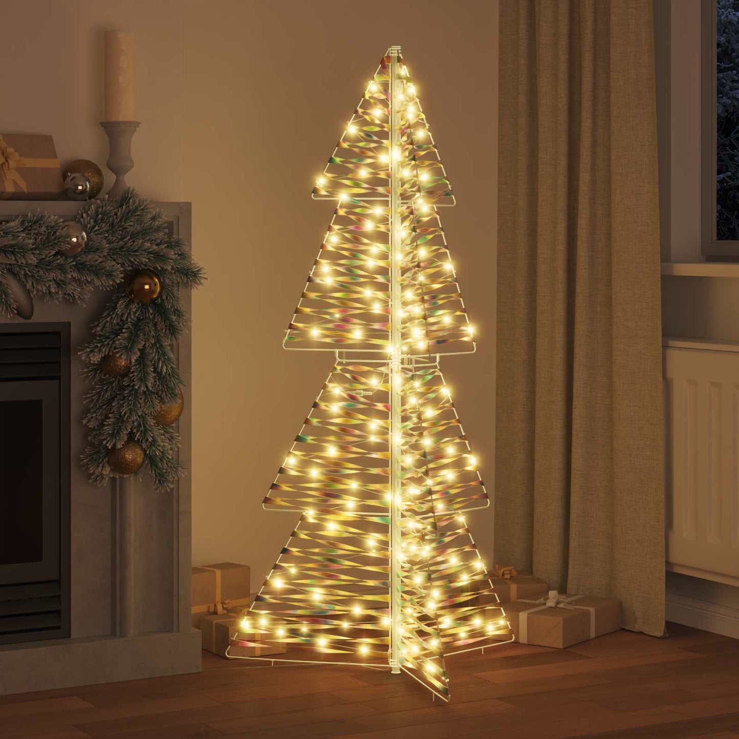 Juletre med 160 LED Varmhvit 150 cm PET
