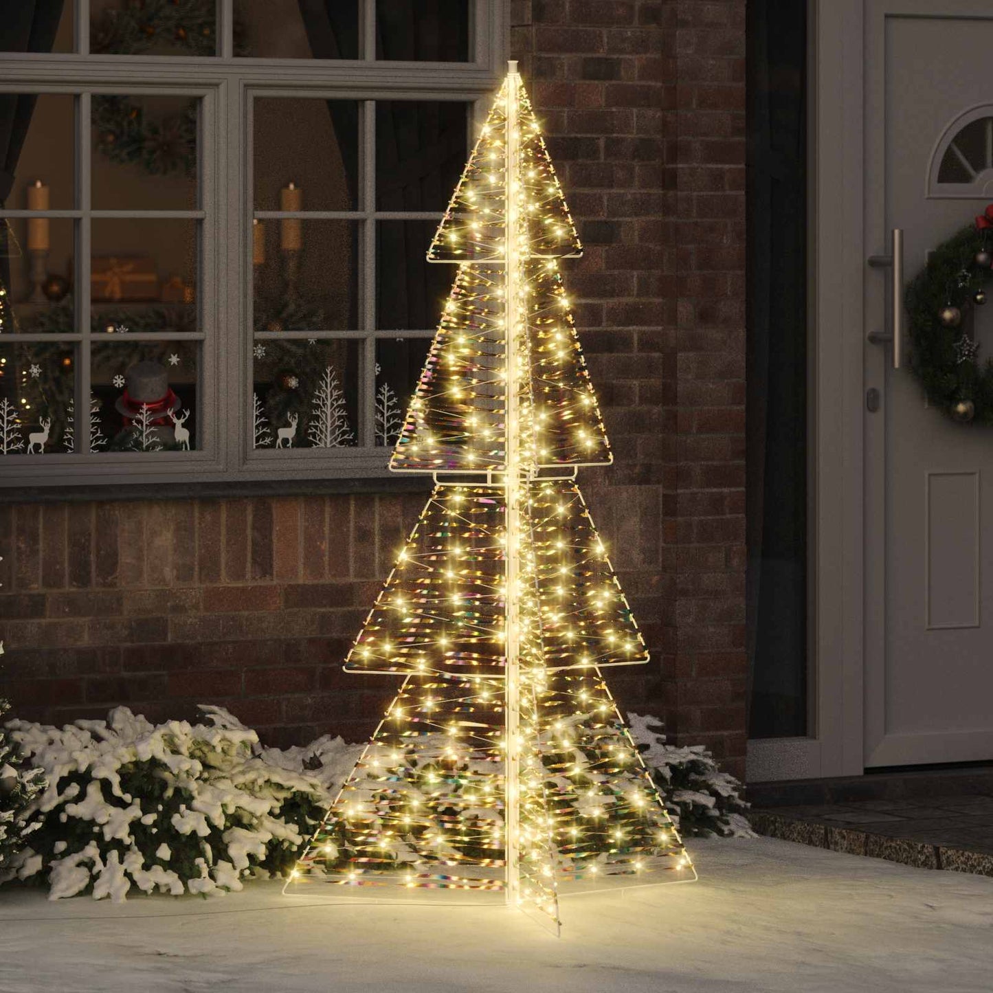 Juletre med 240 LED Varmhvit 180 cm PET
