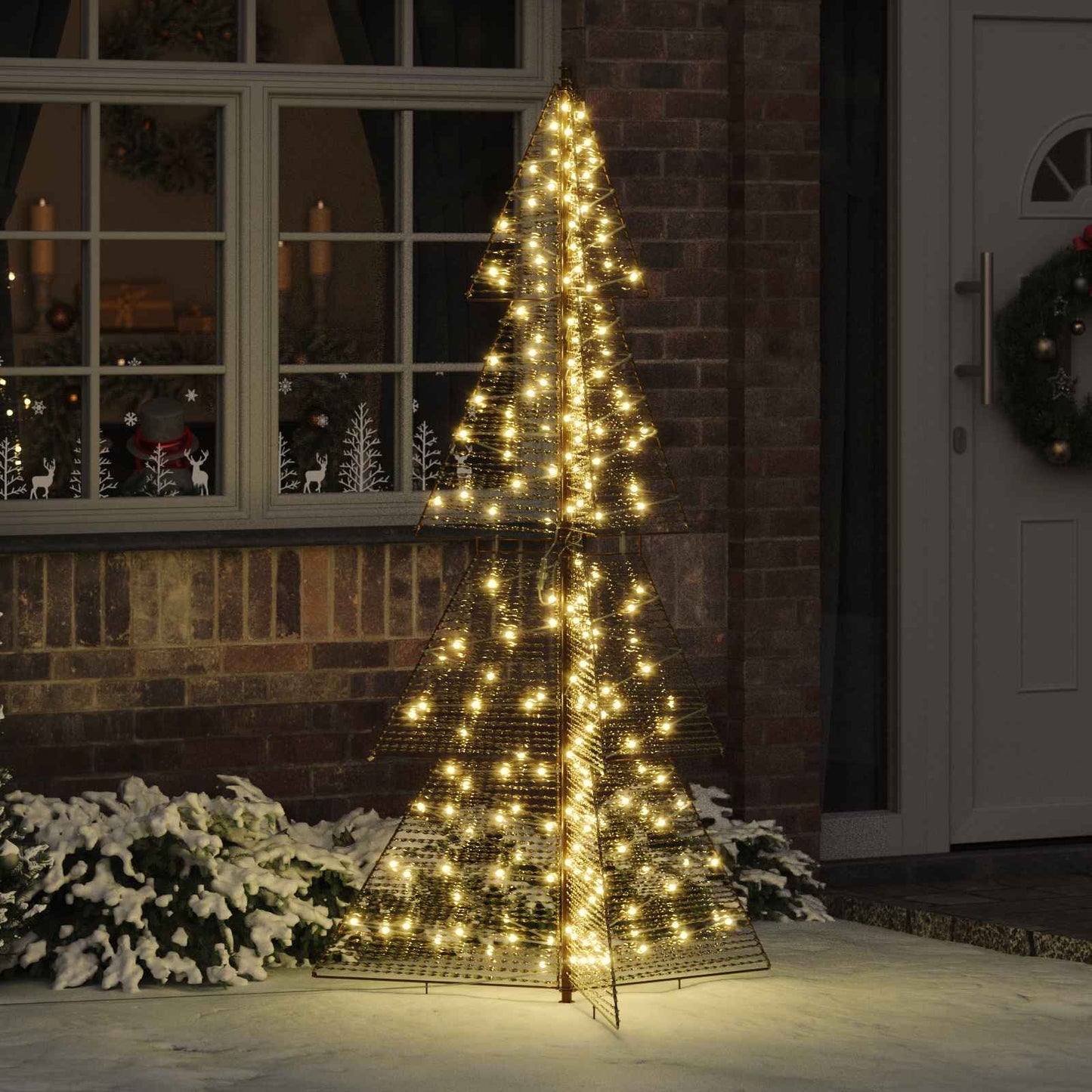 Juletre med 240 LED Varmhvit 180 cm PET