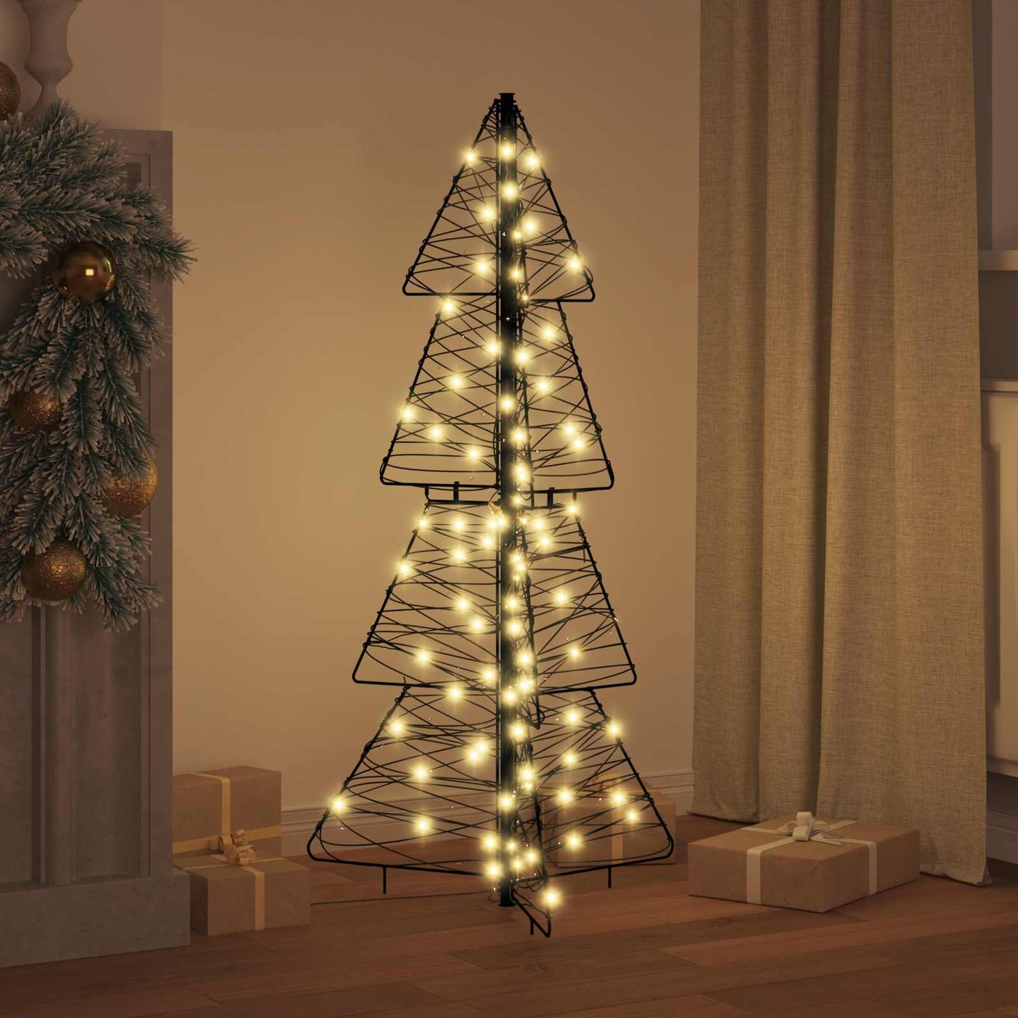 Juletre med 100 LED Varmhvit 120 cm Rotting