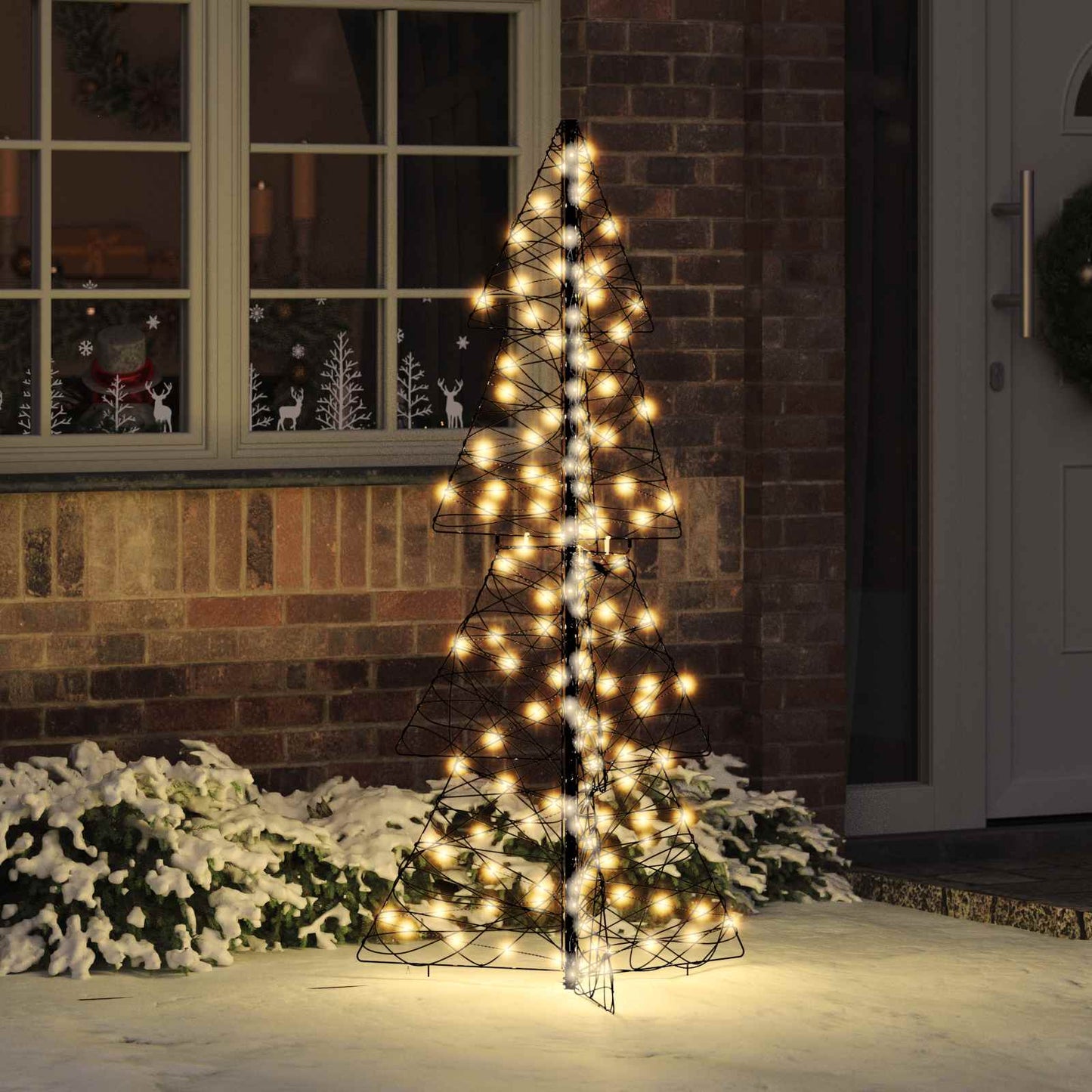 Juletre med 160 LED Varmhvit 150 cm Rotting