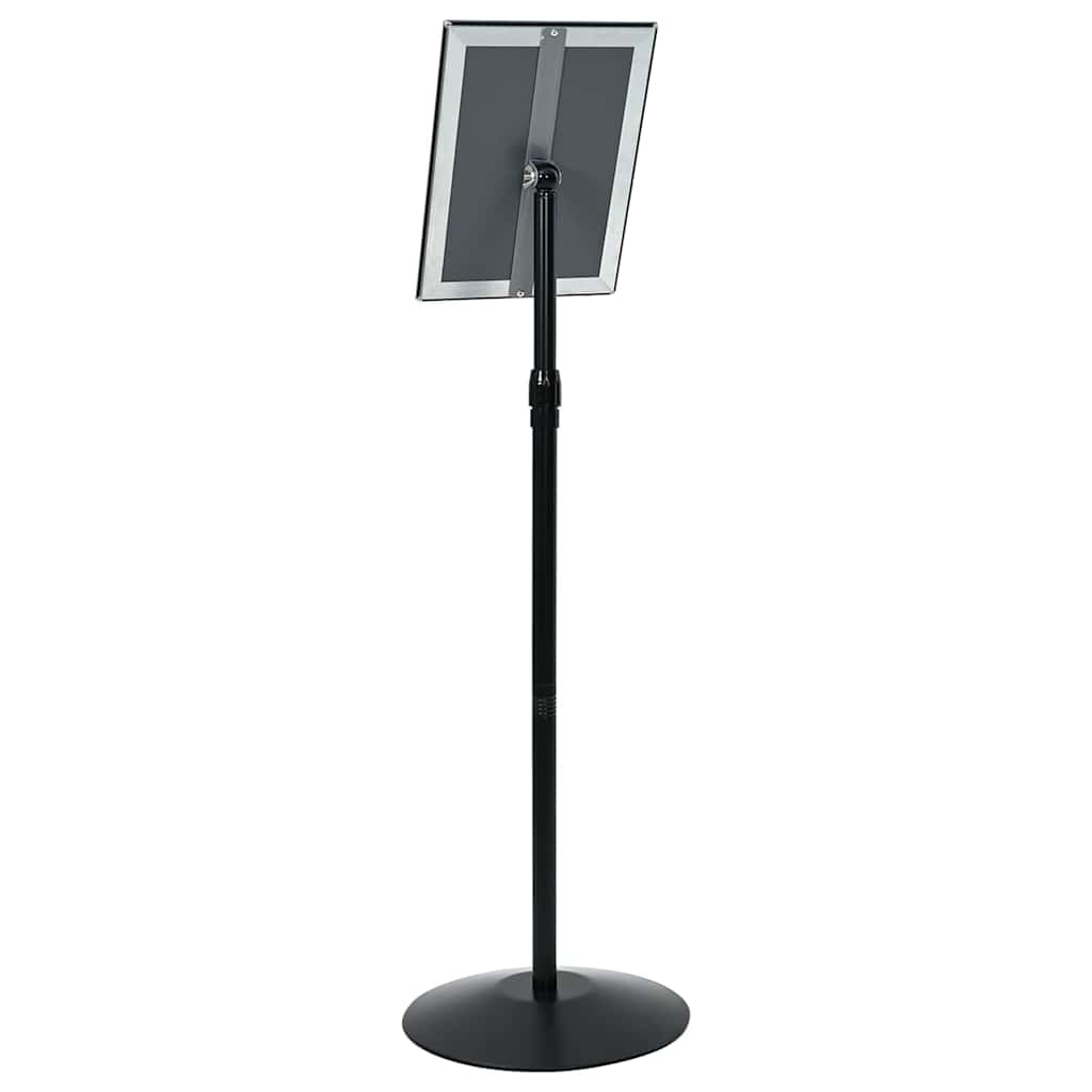 Pedestal plakatstativ sølv a4 PVC og stål