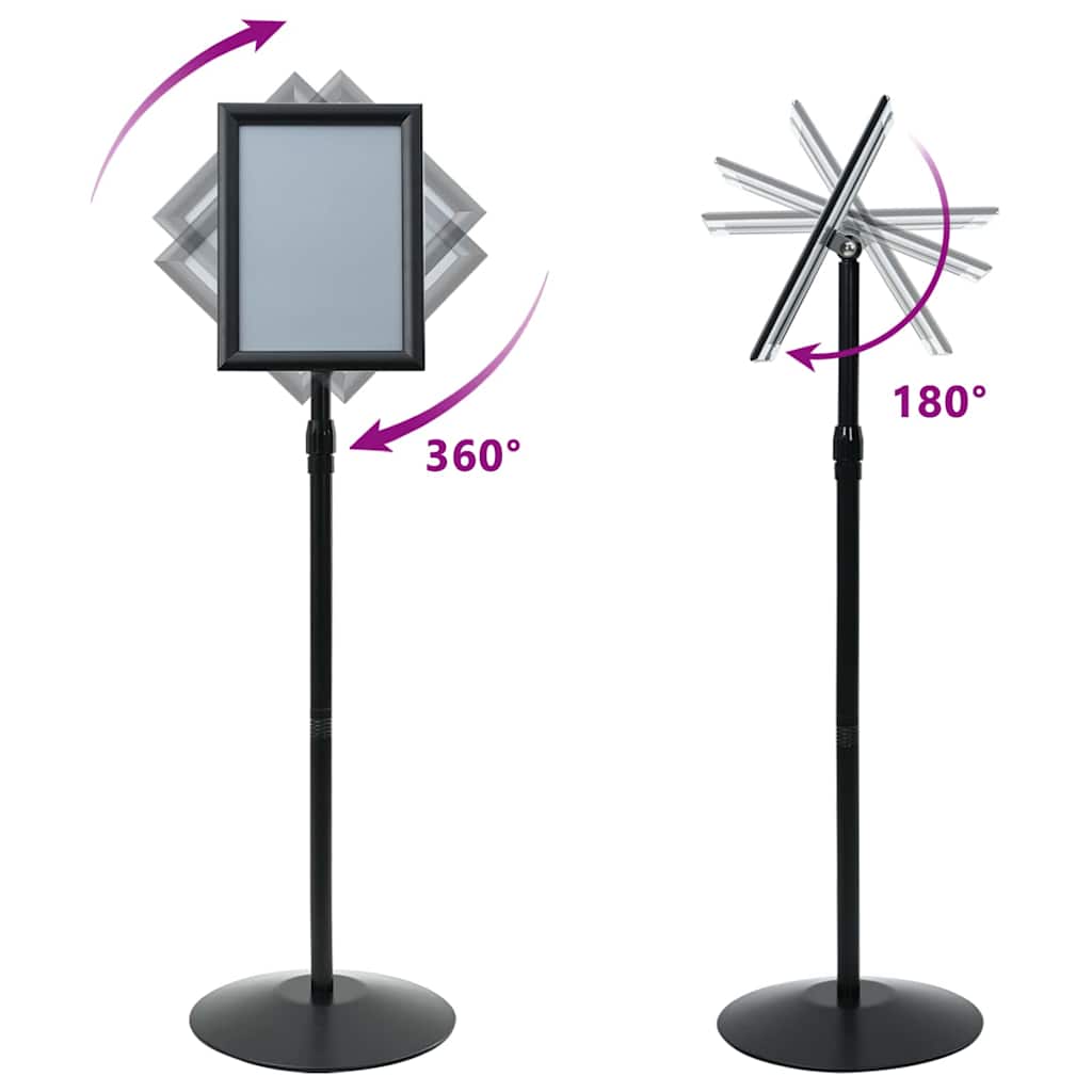 Pedestal plakatstativ sølv a4 PVC og stål