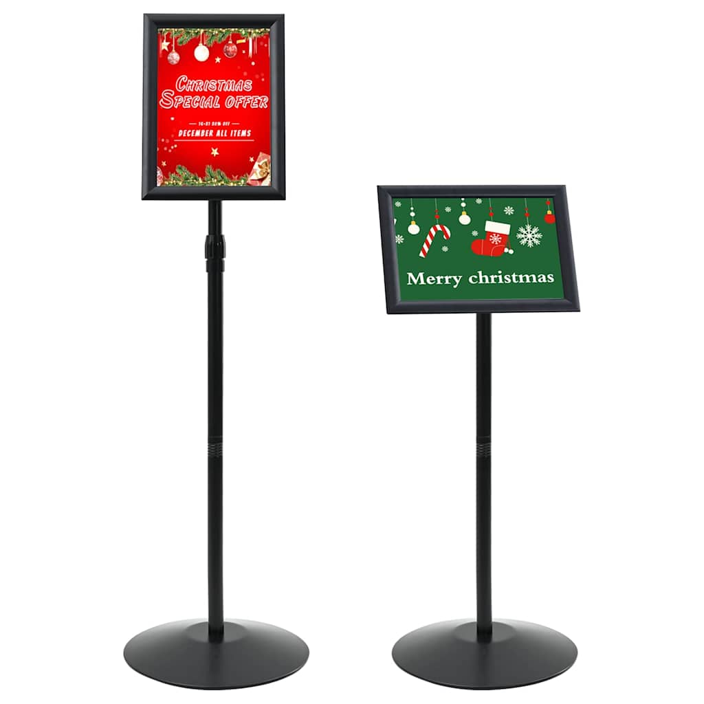 Pedestal plakatstativ sølv a4 PVC og stål