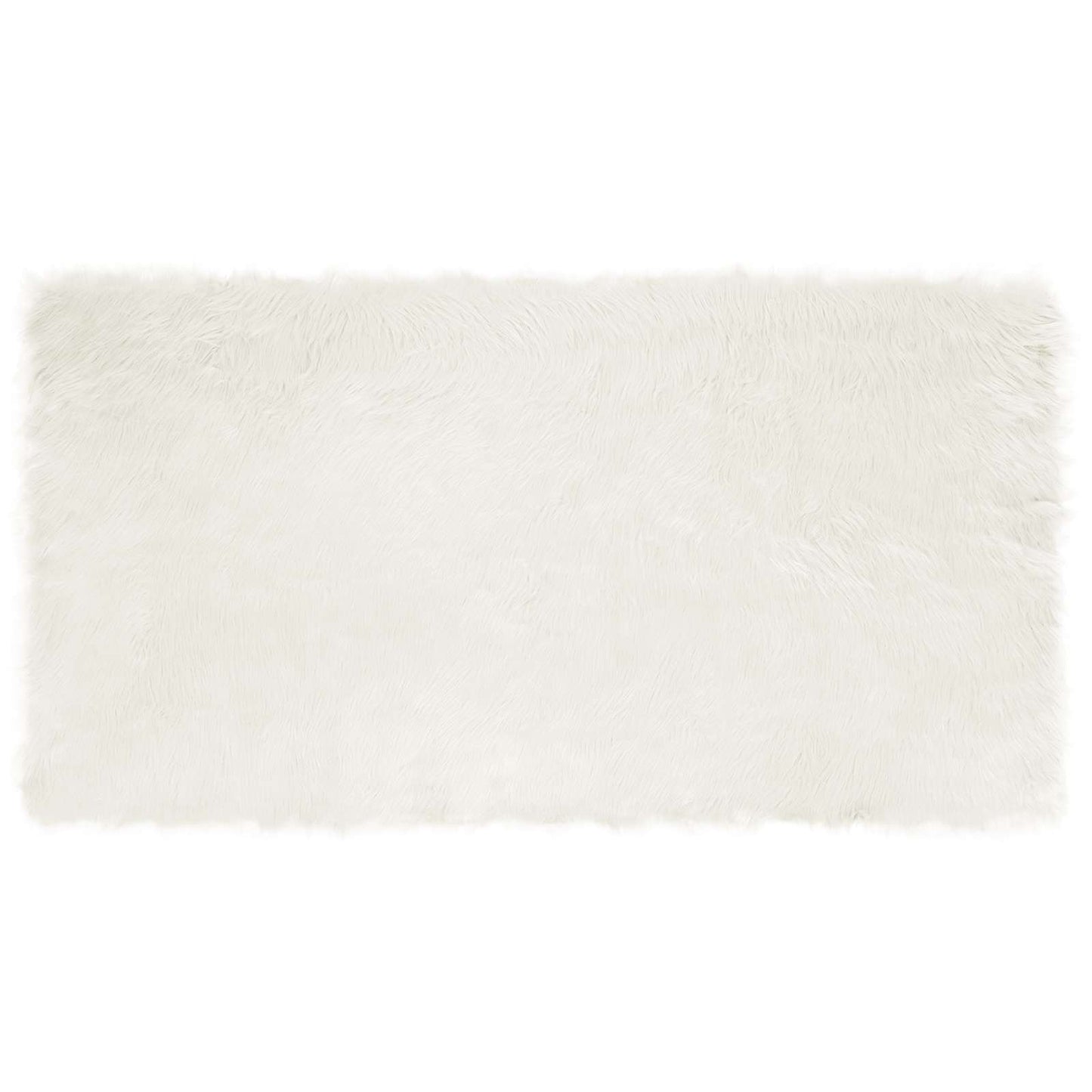 Fusk saueskinnteppe TAFALLA Hvit 80 x 150 cm Polyester