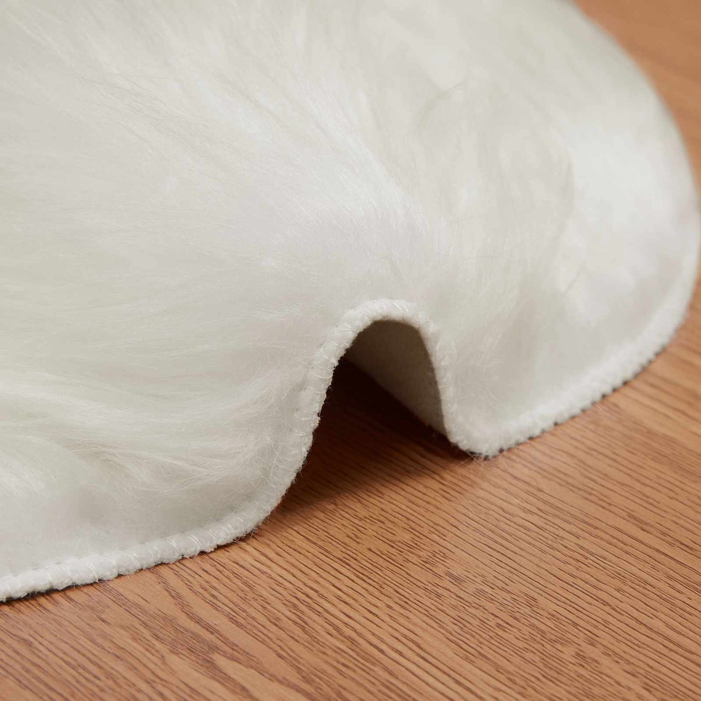 Fusk saueskinnteppe TAFALLA Hvit 80 x 120 cm Polyester