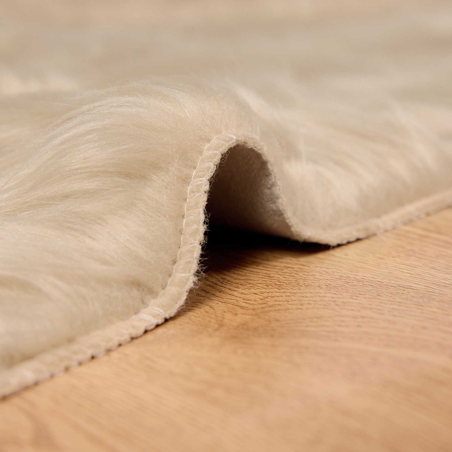 Fusk saueskinnteppe TAFALLA Beige 80 x 250 cm Polyester