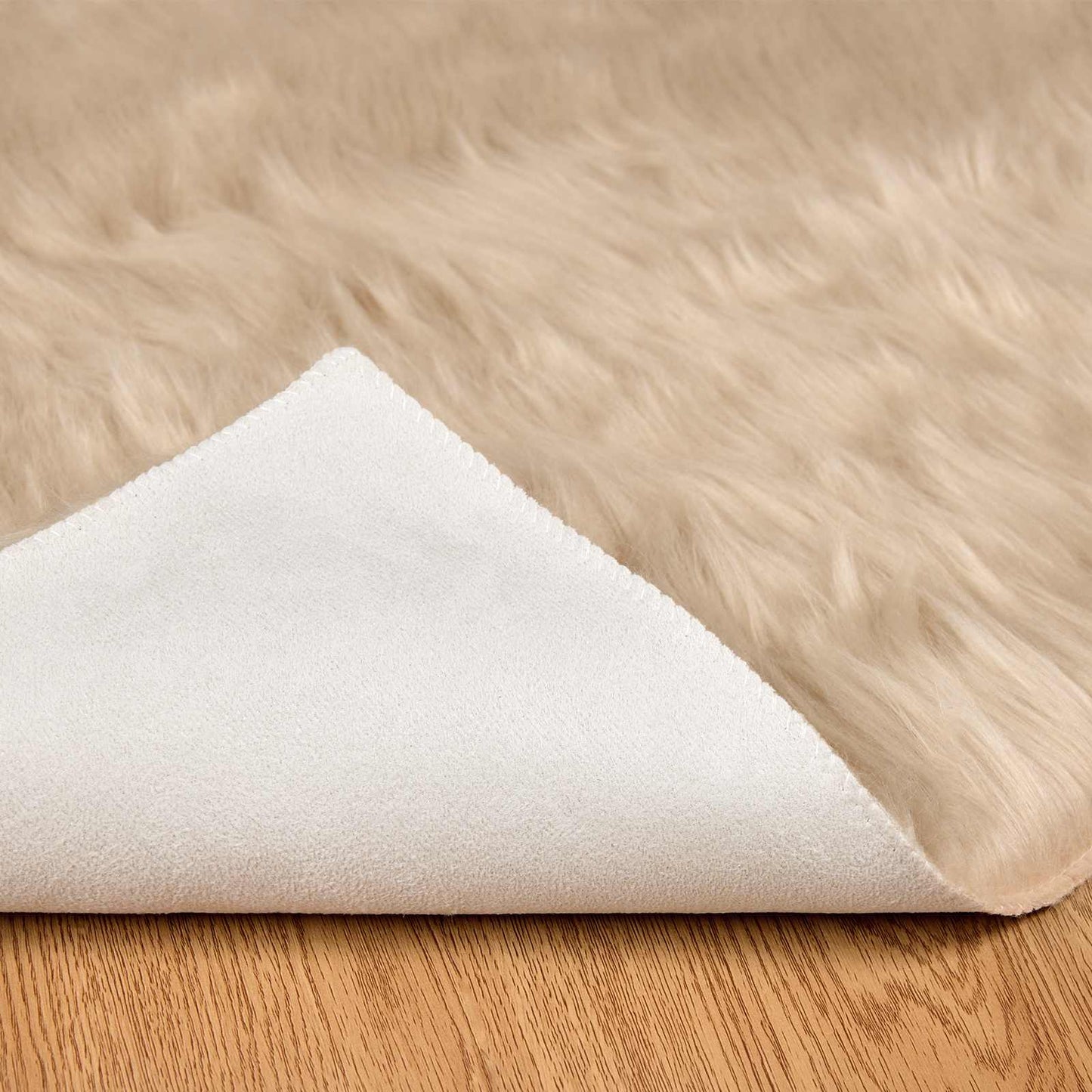 Fusk saueskinnteppe TAFALLA Beige 240 x 340 cm Polyester