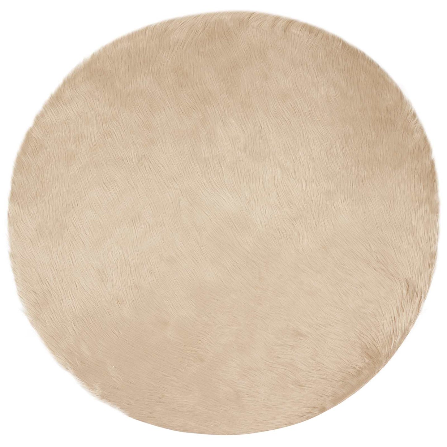 Fusk saueskinnteppe TAFALLA Beige Ø 80 cm Polyester