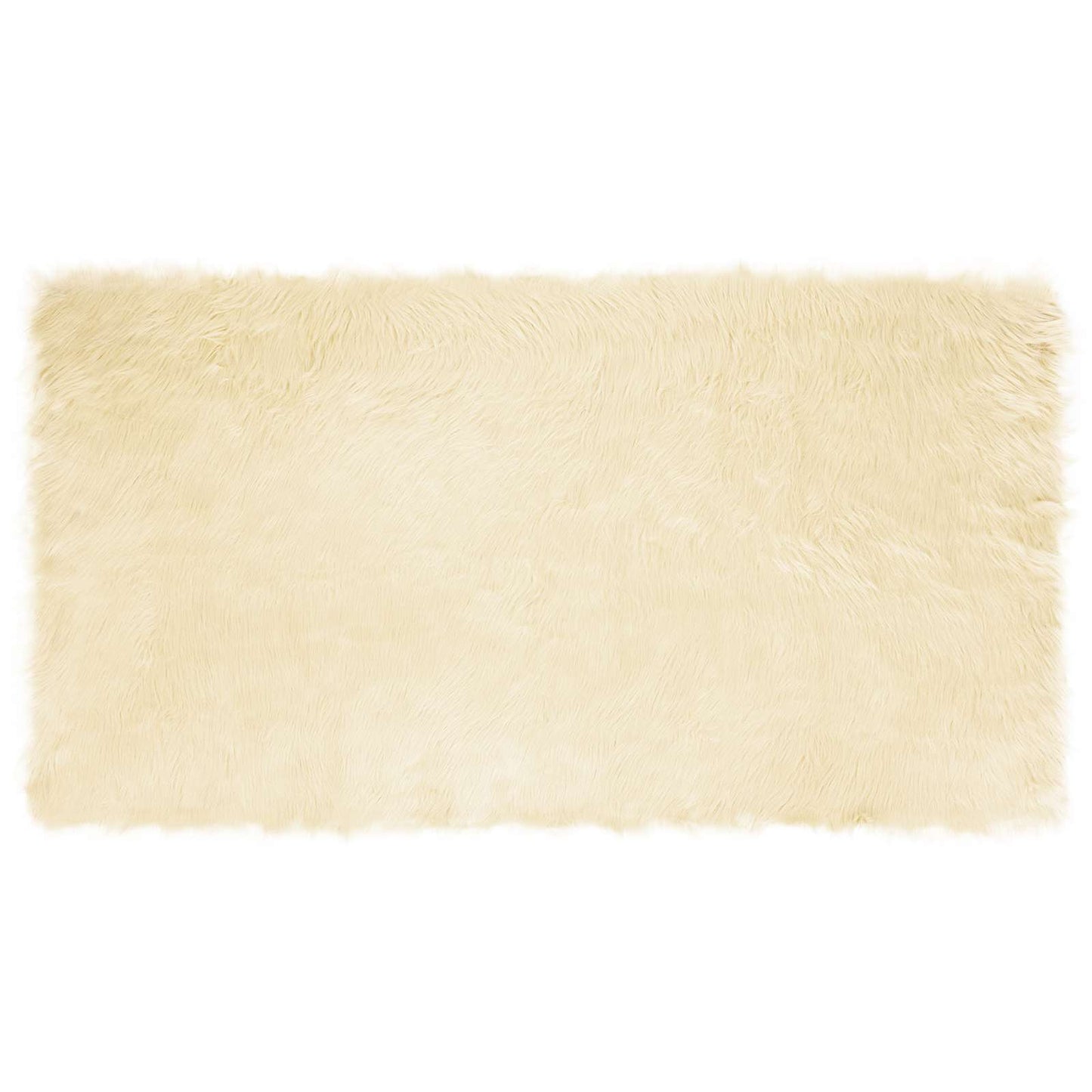 Fusk saueskinnteppe TAFALLA Krem 60 x 110 cm Polyester