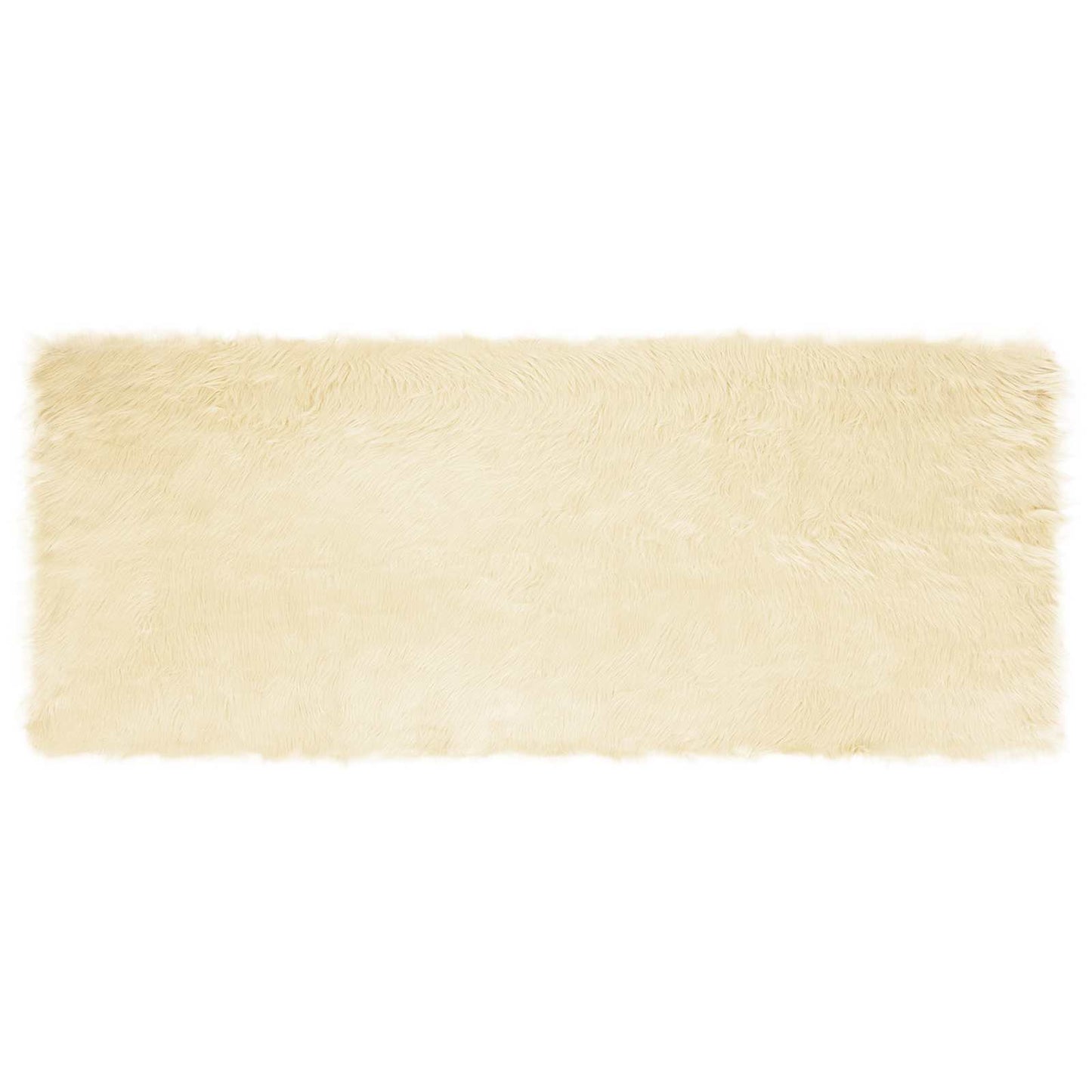 Fusk saueskinnteppe TAFALLA Krem 80 x 200 cm Polyester