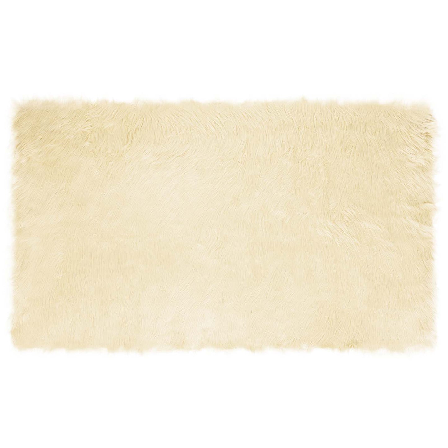 Fusk saueskinnteppe TAFALLA Krem 100 x 200 cm Polyester