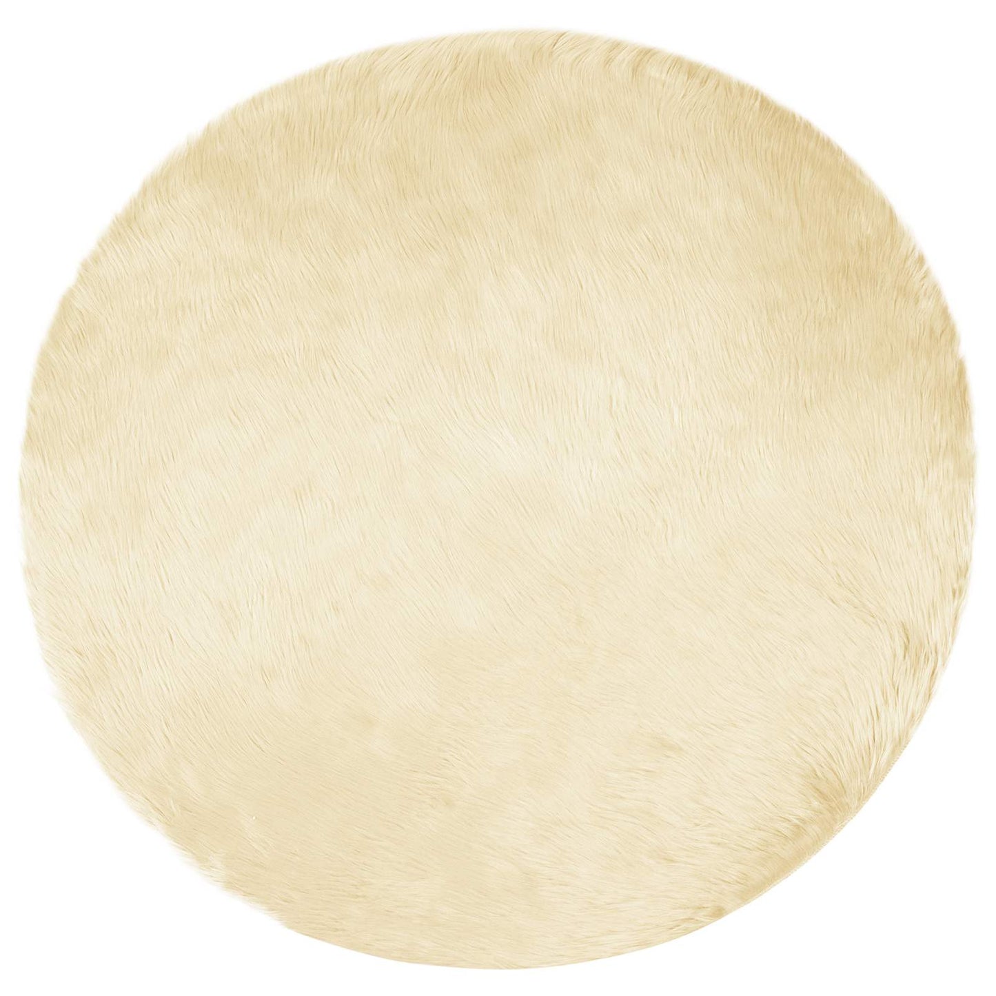 Fusk saueskinnteppe TAFALLA Krem Ø 100 cm Polyester