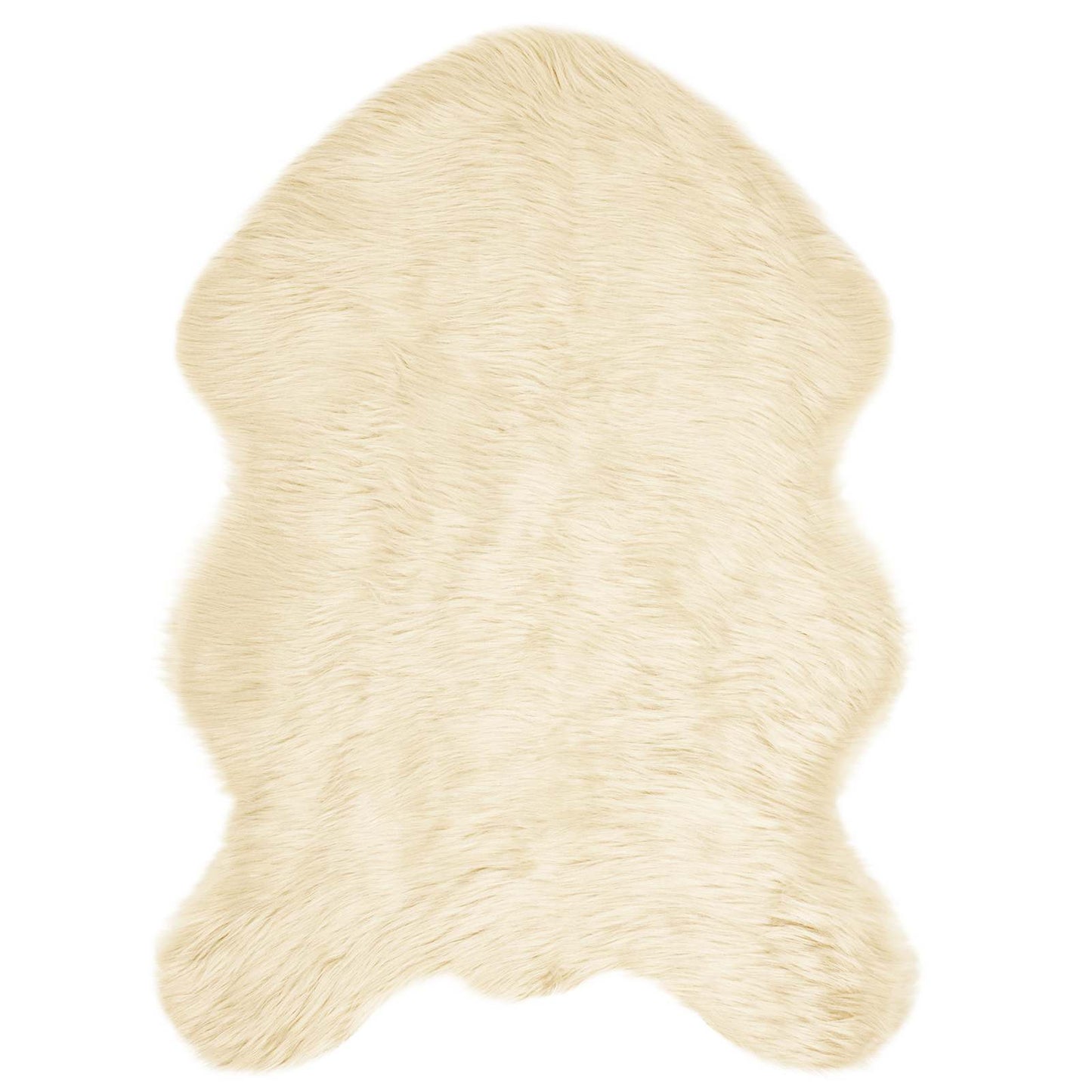 Fusk saueskinnteppe TAFALLA Krem 60 x 90 cm Polyester