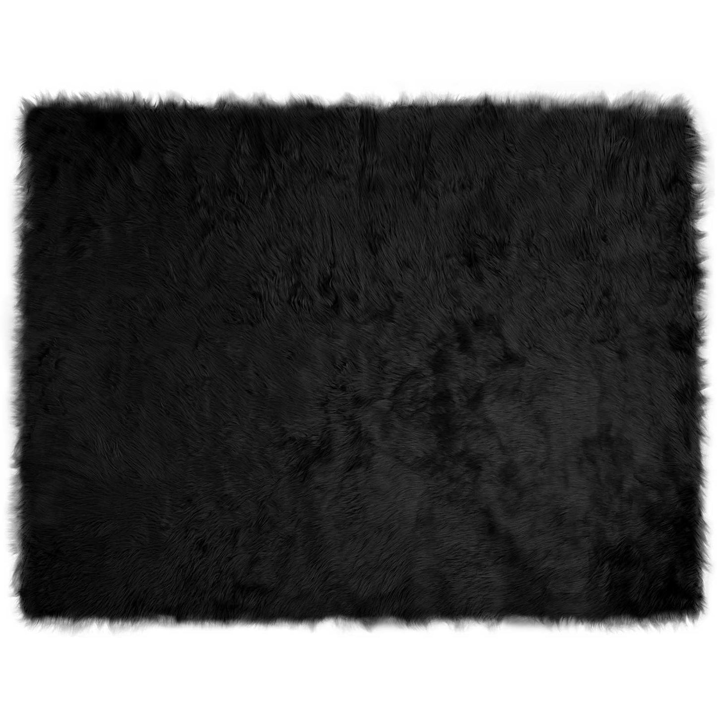 Fusk saueskinnteppe TAFALLA Svart 240 x 340 cm Polyester