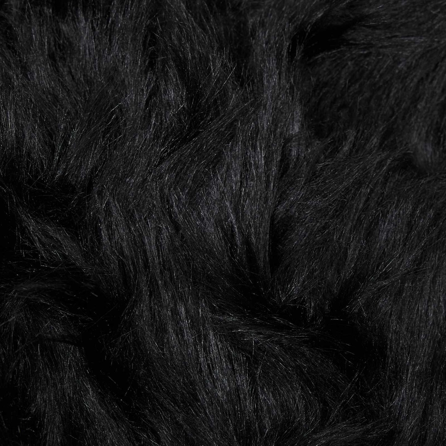 Fusk saueskinnteppe TAFALLA Svart 160 x 160 cm Polyester