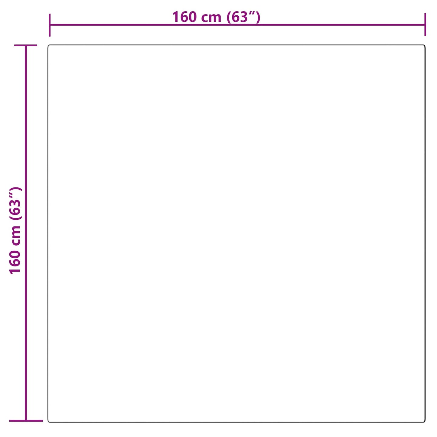 Fusk saueskinnteppe TAFALLA Svart 160 x 160 cm Polyester