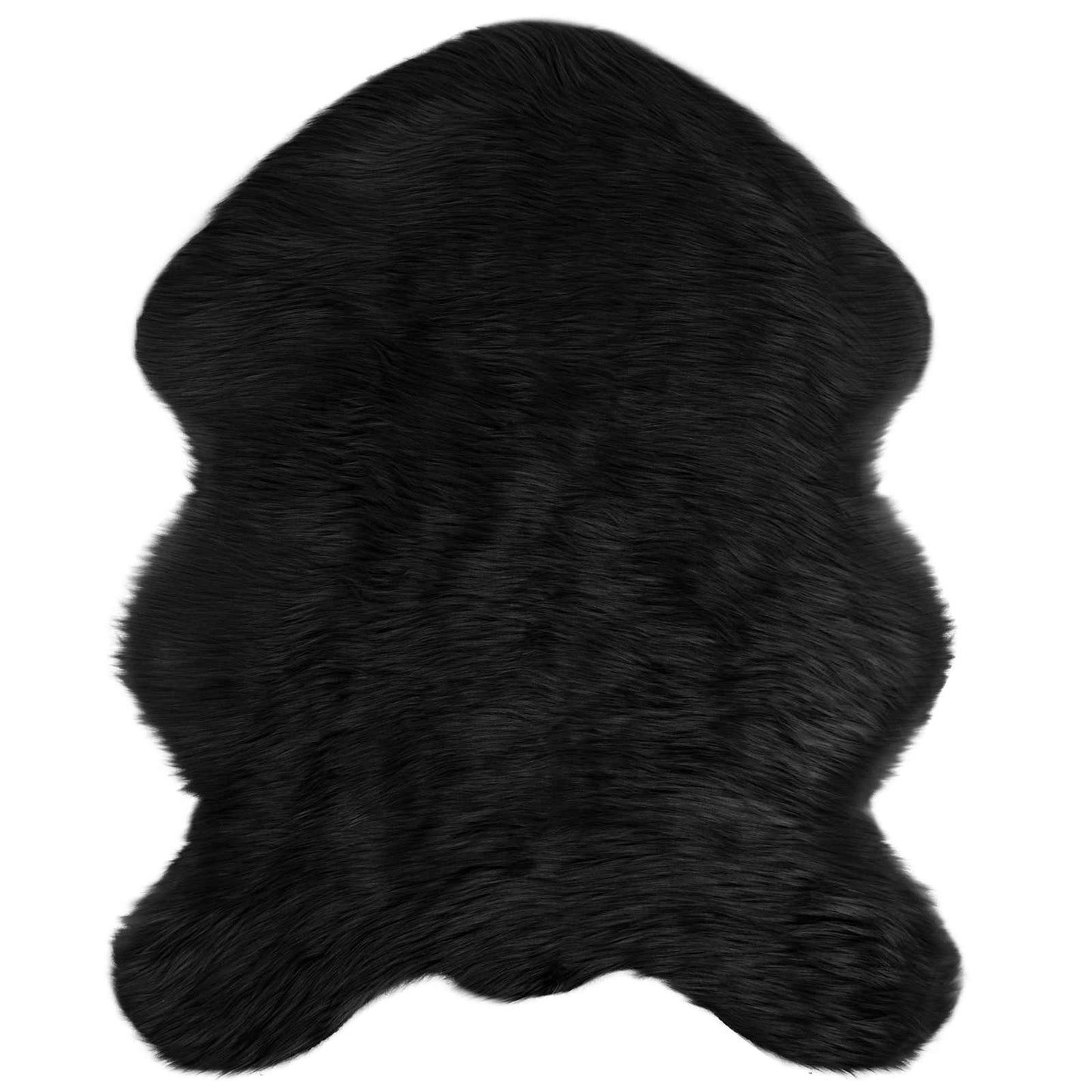 Fusk saueskinnteppe TAFALLA Svart 50 x 80 cm Polyester