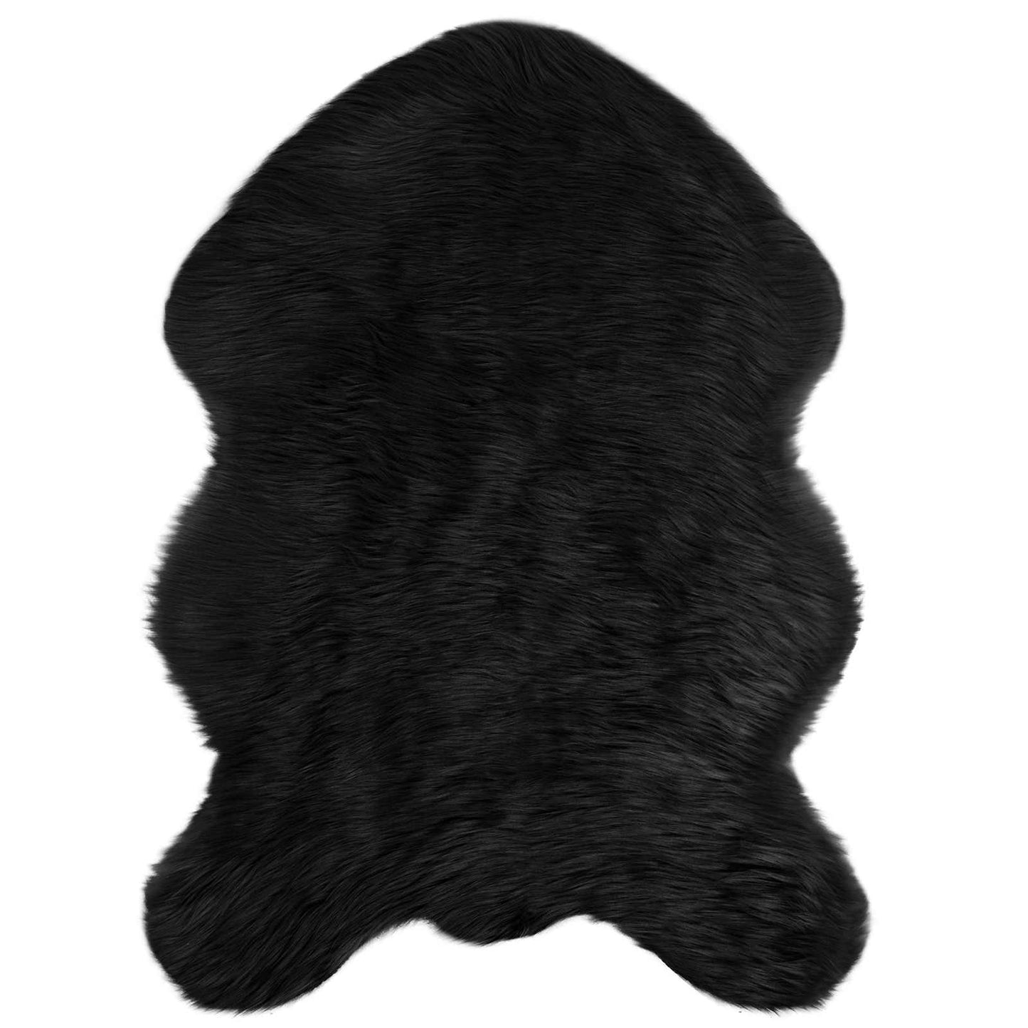 Fusk saueskinnteppe TAFALLA Svart 60 x 90 cm Polyester