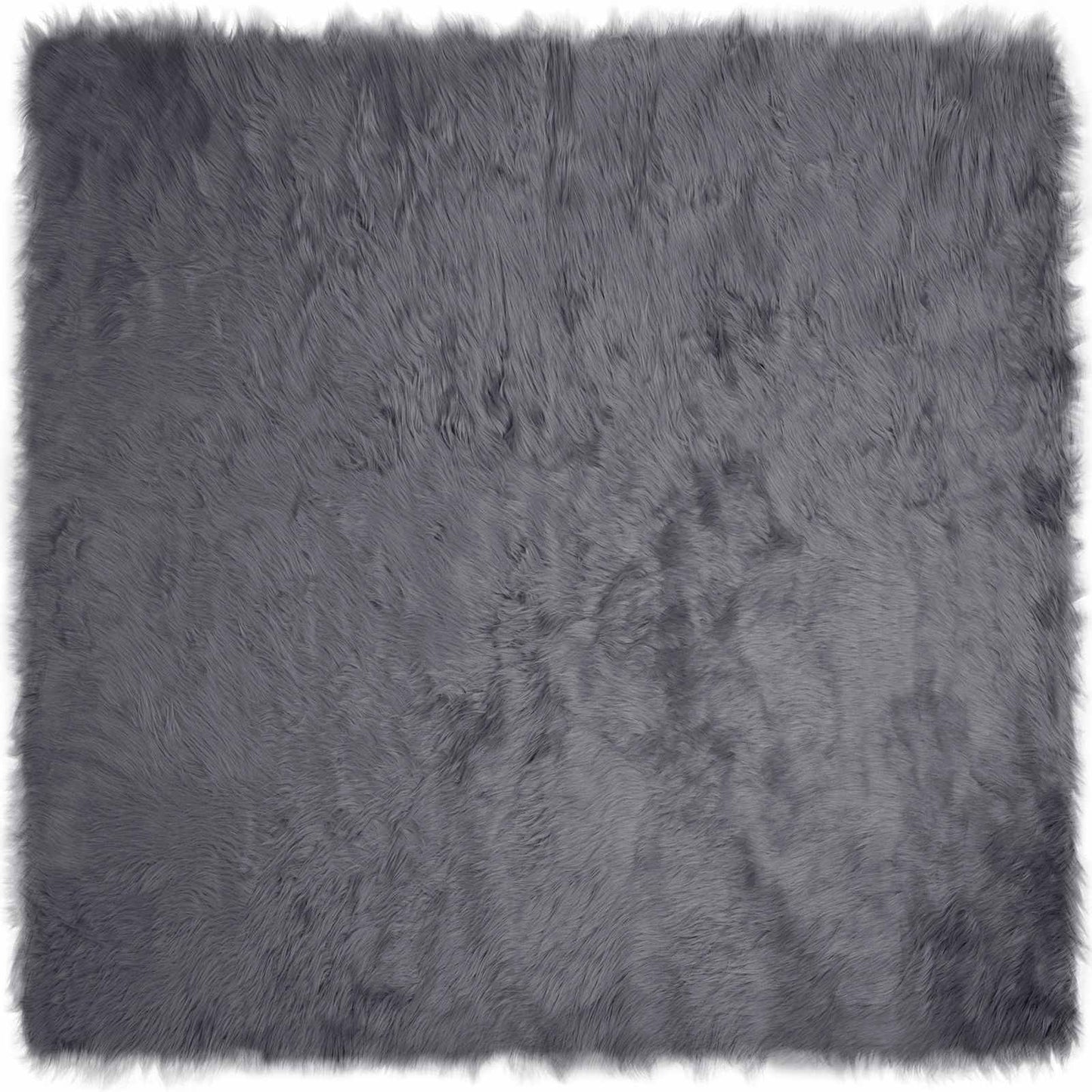 Fusk saueskinnteppe TAFALLA Antrasitt 200 x 200 cm Polyester