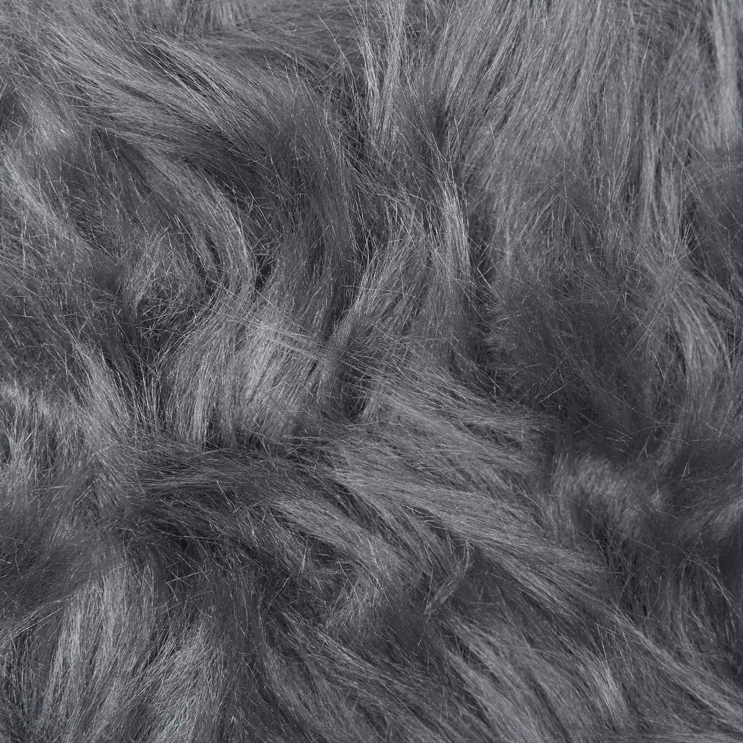 Fusk saueskinnteppe TAFALLA Antrasitt Ø 80 cm Polyester