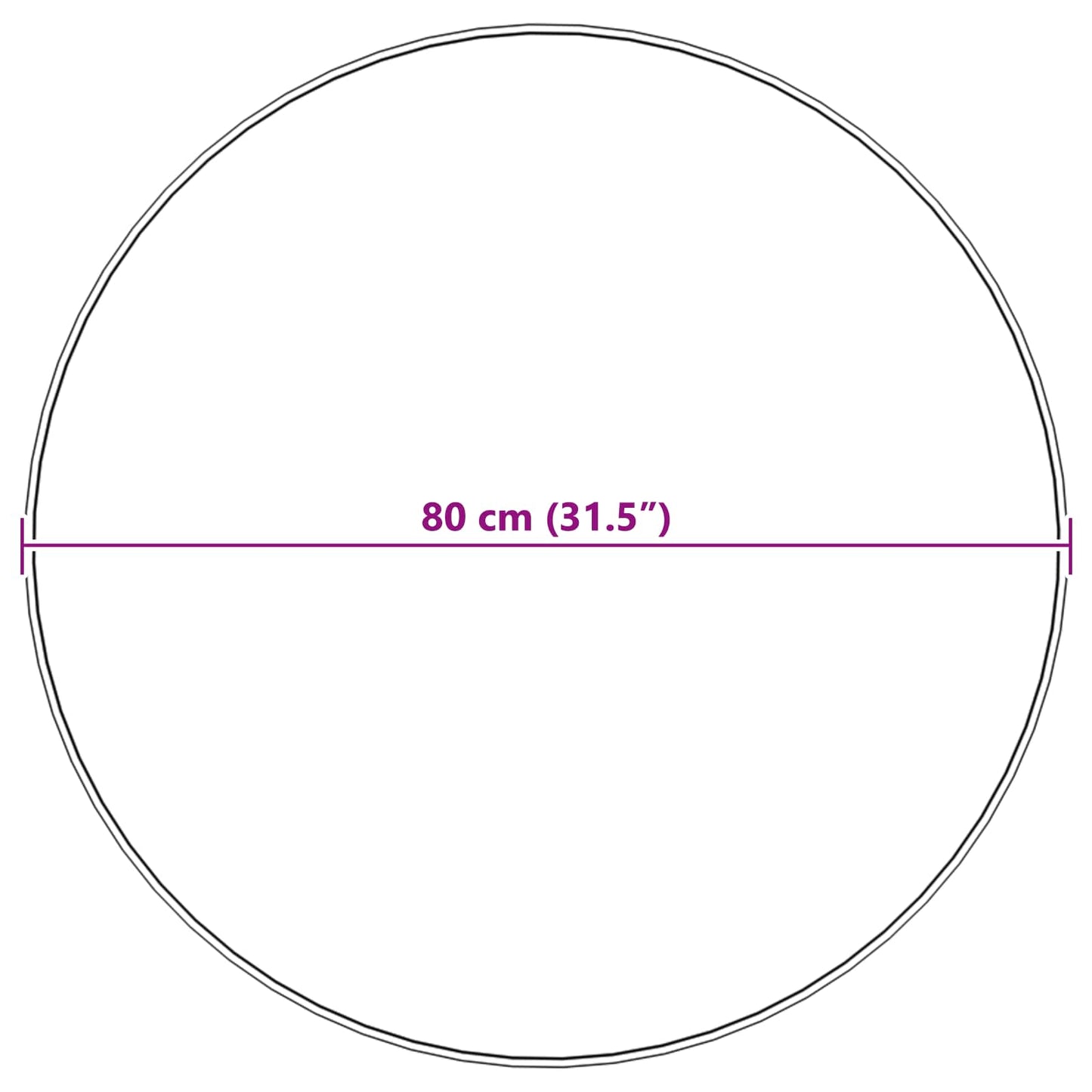 Fusk saueskinnteppe TAFALLA Antrasitt Ø 80 cm Polyester