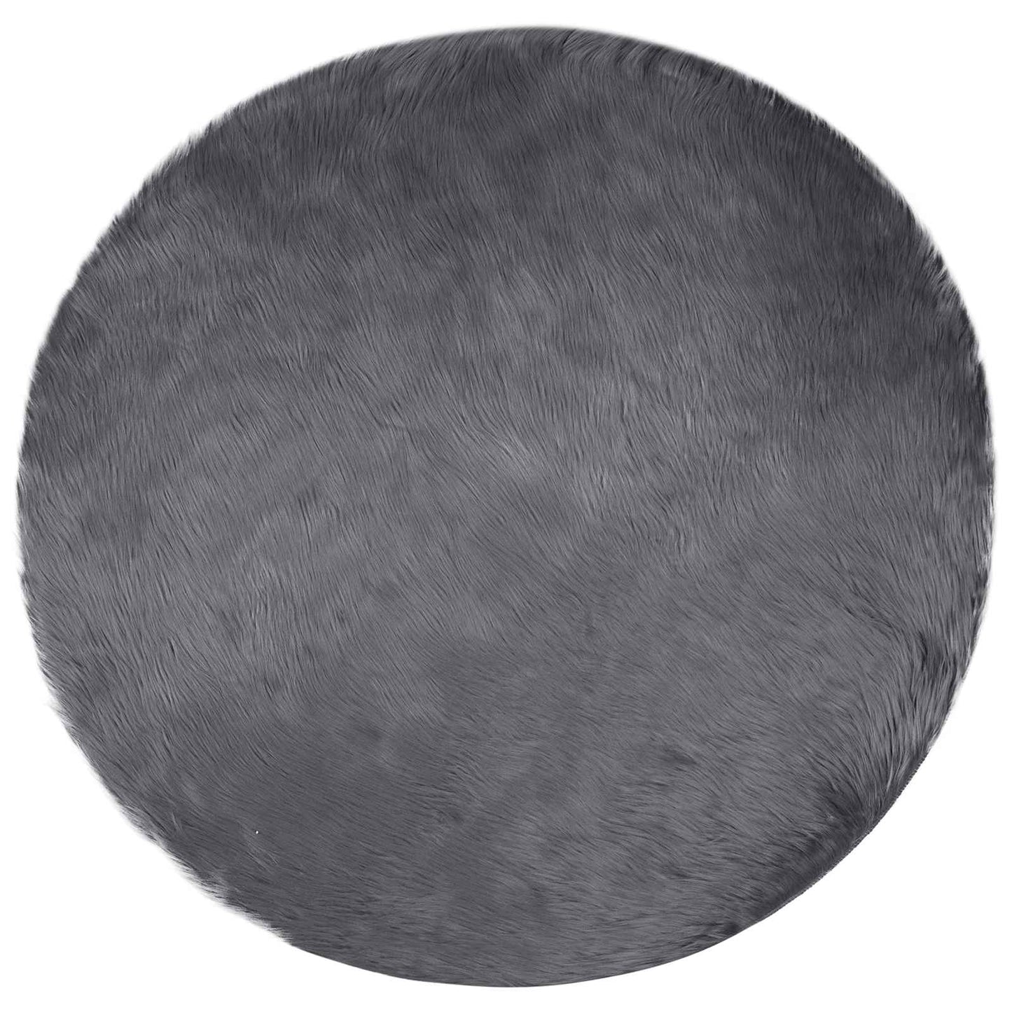 Fusk saueskinnteppe TAFALLA Antrasitt Ø 80 cm Polyester
