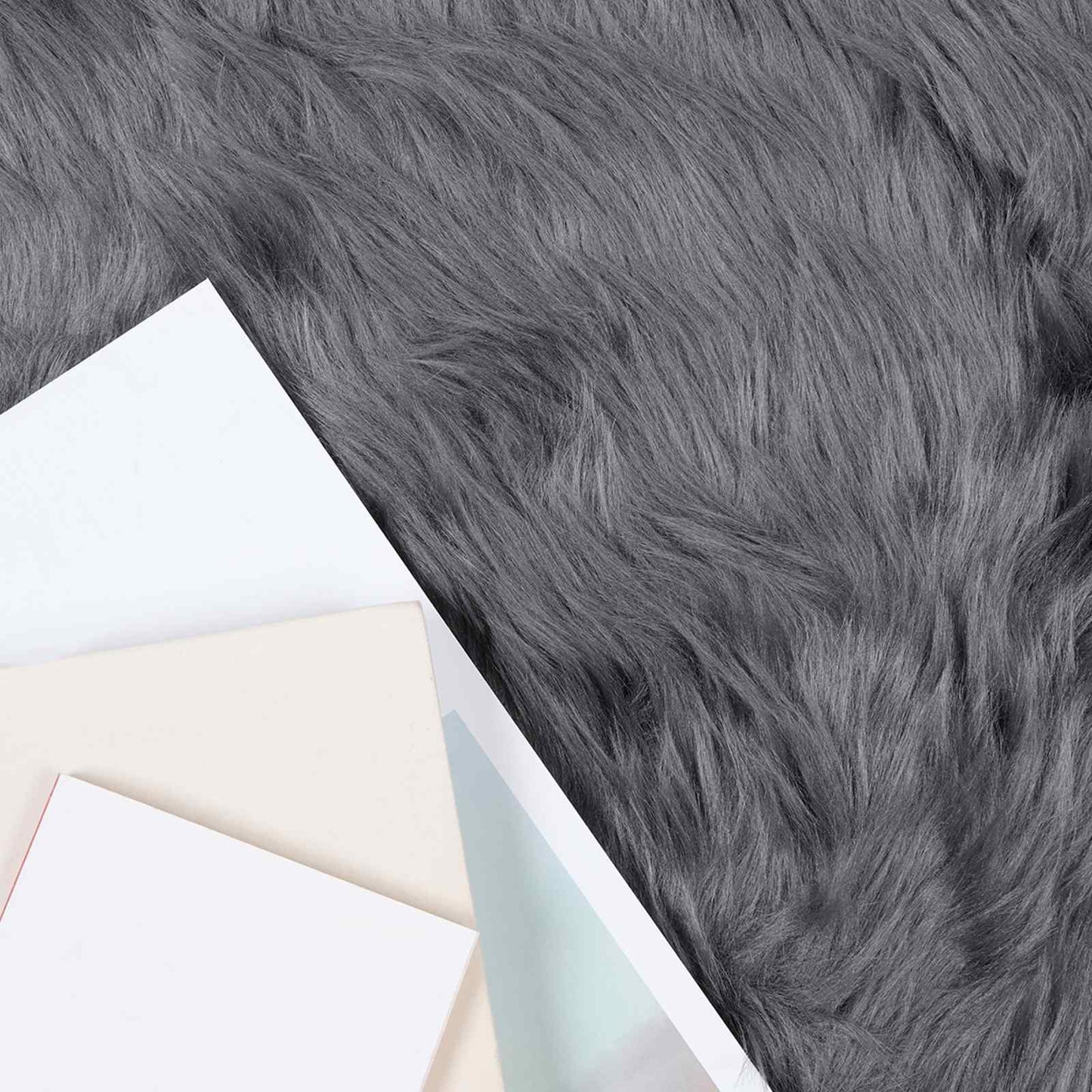 Faux Skinnmatte Tafalla Antrasitt 80 x 120 cm Polyester