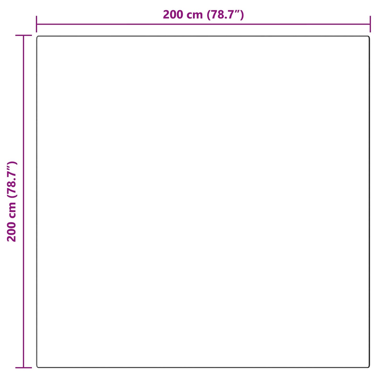 Anti-Sklisikker Fuskepels Teppet Olite Hvit 200 x 200 cm